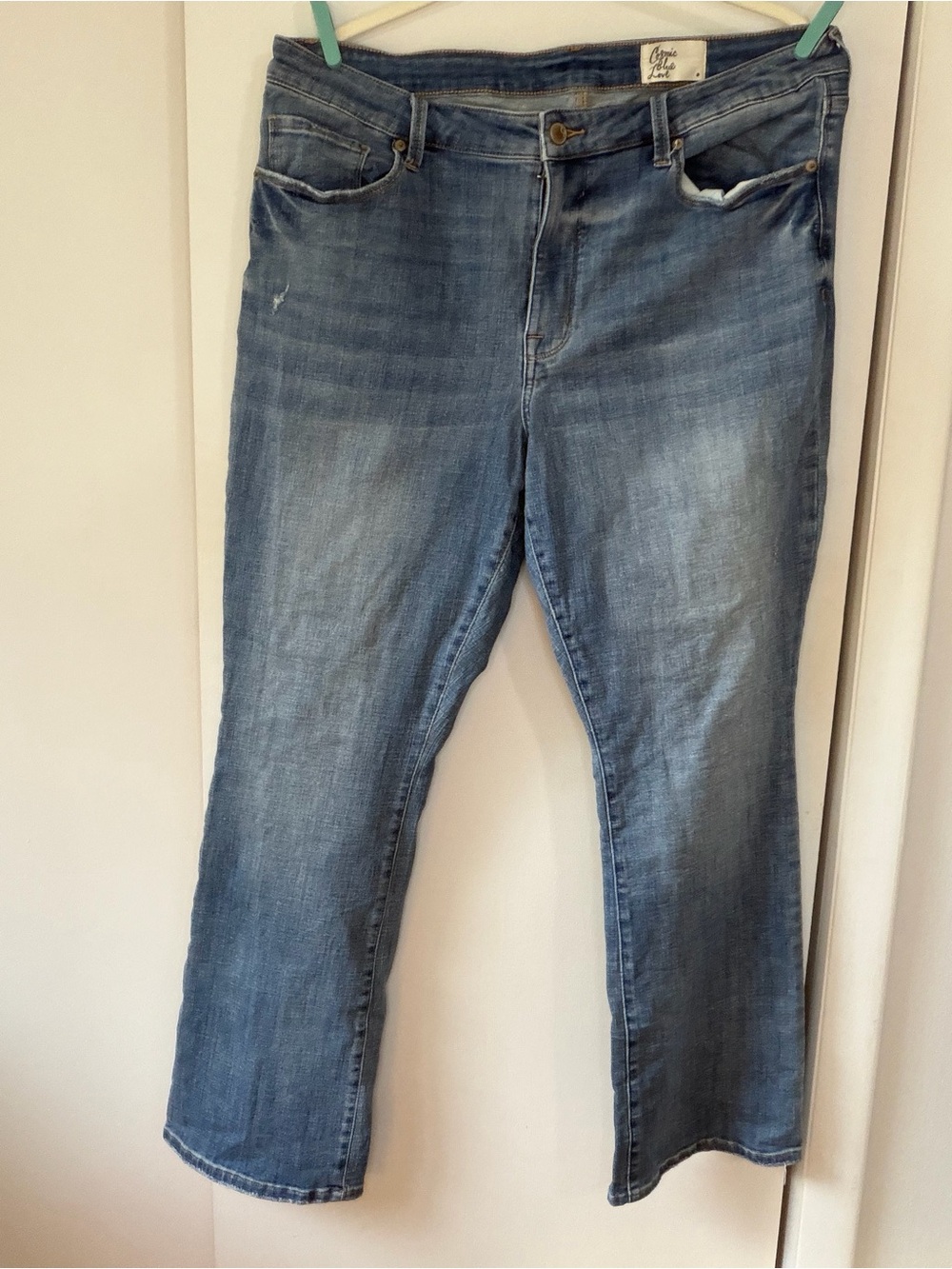 Cosmic Blue Love Ladies' Blue Denim Jeans - Classic Mid Wash 18